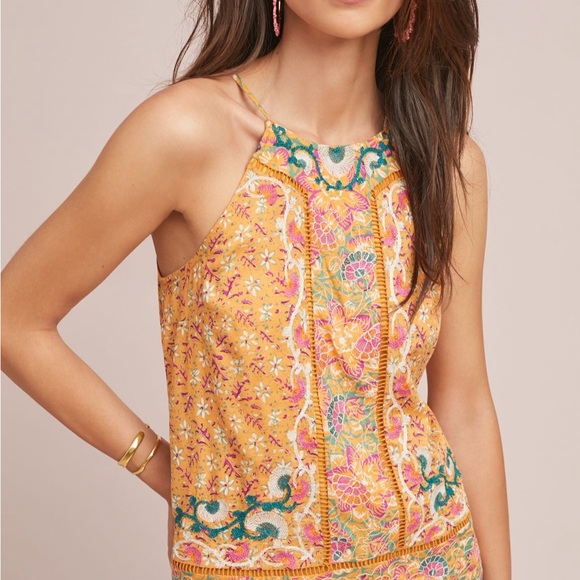 Anthropologie Tops - {Anthro | akemi + kin} Melina Embroidered Halter Top